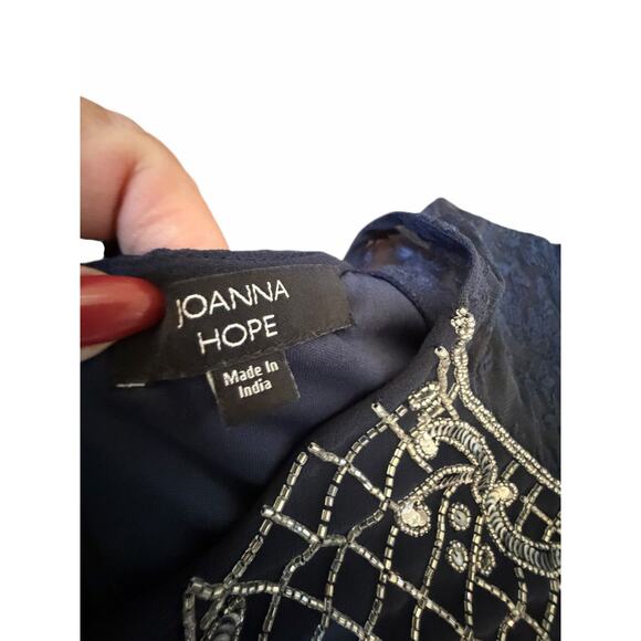 Joanna Hope Navy Beaded Gown - Size 30 - Picture 4 of 16